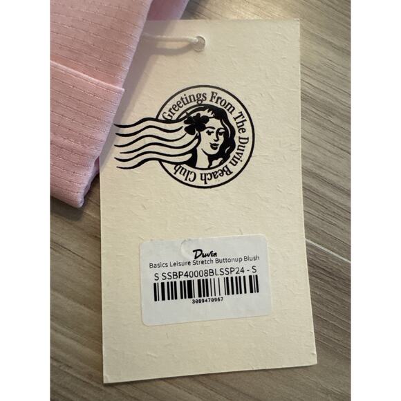 Duvin Basics Leisure Stretch‎ Buttonup Blush Small - Picture 2 of 6